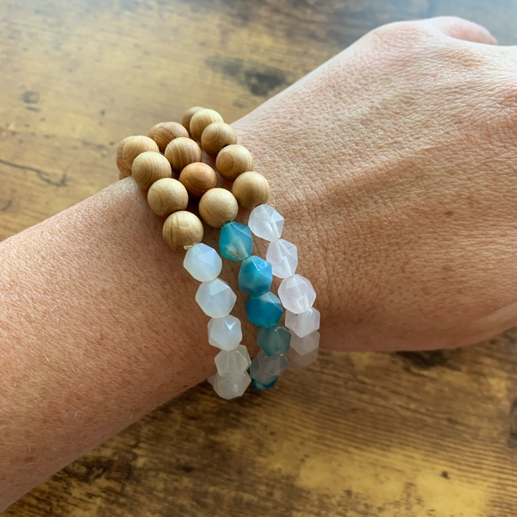 Wood Diffuser Stacker Bracelets